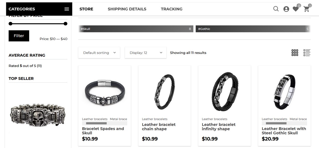 Скрин товаров из интернет магазина