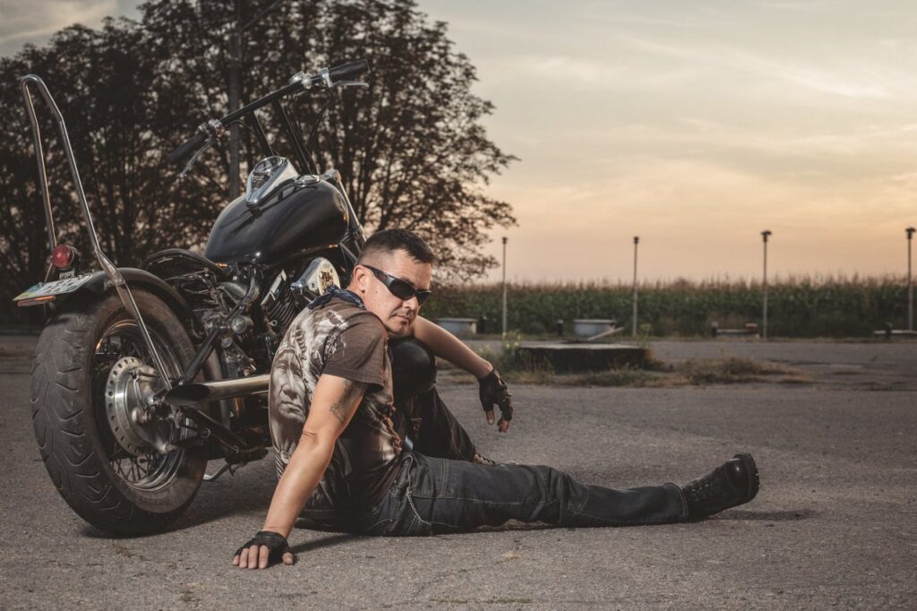 Байкер отдыхает