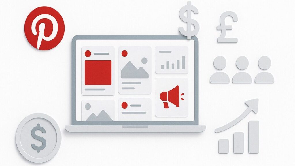 Иллюстрация Пинтереста ведущего трафик на сайт с монетизацией